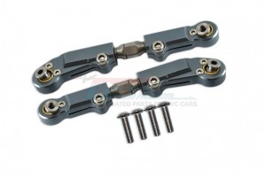 GPM SKE162S ALUMINUM STEEL ADJUSTABLE FRONT STEERING TIE ROD TEAM CORALLY RC 1/10 SKETER XL4S BRUSHLESS MOSTER TRUCK-C-00191 - GUN SILVER - SKE162S-GS