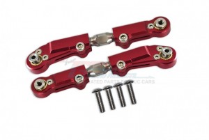 GPM SKE162S ALUMINUM STEEL ADJUSTABLE FRONT STEERING TIE ROD TEAM CORALLY RC 1/10 SKETER XL4S BRUSHLESS MOSTER TRUCK-C-00191 - RED - SKE162S-R