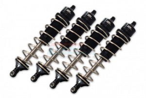 GPM SKE130FR ALUMINUM FRONT AND REAR ADJUSTABLE DAMPERS - 130mm TEAM CORALLY-1/10 SKETER XL4S BRUSHLESS MOSTER TRUCK C-00191 - BLACK - SKE130FR-BK-S