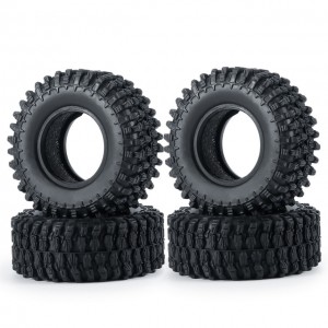 Rubber Tyre Set - 50mm For 1/24 Axial Racing SCX24 AXI00001 RC Crawler Car - Type 1 - SCX24-004001