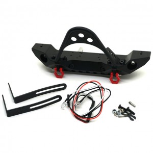 Aluminium Metal Front Bumper W/ LED Light  For 1/10 RC AXIAL RACING SCX-10 - SCX10-001