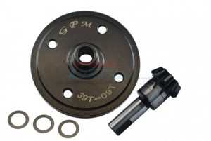 GPM MAK0939TS-BK CHROME STEEL DIFF BEVEL GEAR 39T & PINION GEAR 9T ARRMA RC 1/8 KRATON / OUTCAST / TALION  6S - MAK0939TS-BK