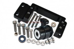 GPM MAKX024A ALUMINUM SERVO MOUNT WITH BUILT-IN SERVO HORN - 25T ARRMA 1/5 4WD KRATON / OUTCAST 8S BLX - BLACK - MAKX024A-BK