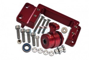 GPM MAKX024A ALUMINUM SERVO MOUNT WITH BUILT-IN SERVO HORN - 25T ARRMA 1/5 4WD KRATON / OUTCAST 8S BLX - RED - MAKX024A-R
