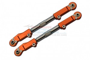 GPM SLE057S ALUMINUM REAR UPPER ARM TIE ROD TRAXXAS 1/8 4WD SLEDGE MONSTER TRUCK 95076 - ORANGE - SLE057S-OR