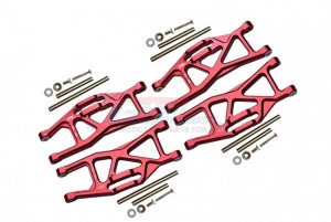 GPM TXMW055FR ALUMINIUM FRONT AND REAR LOWER ARMS TRAXXAS RC 1/10 4WD MAXX W/WIDE MAXX MONSTER TRUCK 89086 - RED - TXMW055FR-R