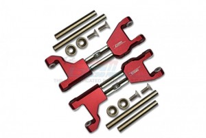 GPM TXMW054F/RS LUMINUM SUPPORTING MOUNT WITH FRONT / REAR SUSPENSION ARMS TRAXXAS RC 1/10 4WD MAXX W/WIDE MAXX MONSTER TRUCK 89086 - RED - TXMW054F/RS-R