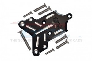 GPM SLE331F ALUMINUM 7075 T6 FRONT CHASSIS PROTECTION PLATE TRAXXAS 1/8 RC 4WD SLEDGE MONSTER TRUCK 95076 - BLACK - SLE331F-BK