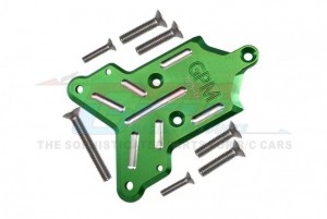 GPM SLE331F ALUMINUM 7075 T6 FRONT CHASSIS PROTECTION PLATE TRAXXAS 1/8 RC 4WD SLEDGE MONSTER TRUCK 95076 - GREEN - SLE331F-G