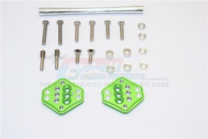ALUMINIUM FRONT ADJUSTABLE MOUNT FOR ORIGINAL SHOCK TOWER  -  AXIAL SCX10 II - Green - SCX2029FO-G