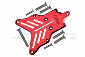 GPM SLE331R ALUMINUM 7075-T6 REAR CHASSIS PROTECTION PLATE TRAXXAS 1/8 RC 4WD SLEDGE MONSTER TRUCK 95076 - RED - SLE331R-R