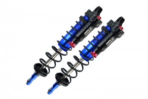 GPM SLE143R/L ALUMINUM 6061-T6 REAR L-SHAPE PIGGY BACK ADJUSTABLE SPRING DAMPERS 143mm TRAXXAS 1/8 4WD SLEDGE MONSTER 95076-4 - BLUE - SLE143R/L-B-BK
