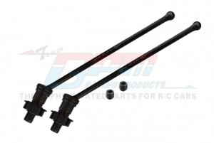 GPM TXM8190F/RNL MEDIUM CARBON STEEL FRONT/REAR CVD SHAFT WITH ALUMINIUM HEX ADAPTER FOR TRAXXAS X-Maxx 8S WideMaxx MONSTER - BLACK - TXM8190F/RNL-BK