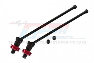 GPM TXM8190F/RNL MEDIUM CARBON STEEL FRONT/REAR CVD SHAFT WITH ALUMINIUM HEX ADAPTER FOR TRAXXAS X-Maxx 8S WideMaxx MONSTER - TXM8190F/RNL-R