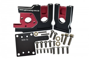 GPM SLE038A ALUMINUM 7075-T6 QUICK RELEASE MOTOR BASE 1/8 TRAXXAS SLEDGE MONSTER 95076-4 - BLACK/RED - SLE038A-BK-R