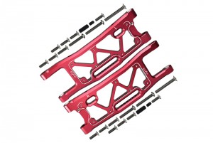 GPM SLE056 ALUMINIUM 6061-T6 REAR LOWER ARMS TRAXXAS 1/8 4WD SLEDGE MONSTER TRUCK 95076-4 - RED - SLE056-R