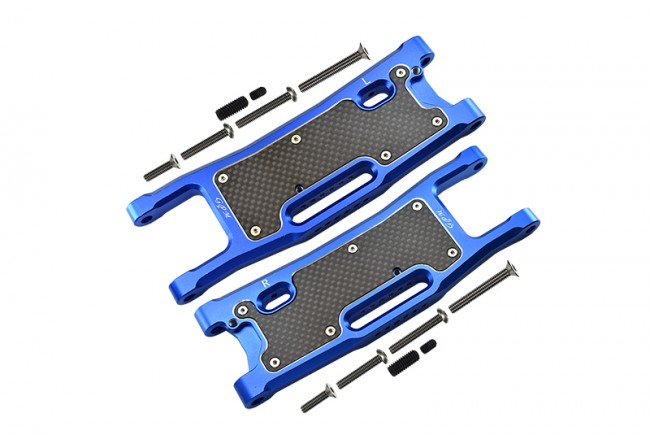 GPM SLE056N ALUMINIUM 6061-T6 REAR LOWER ARMS CARBON FIBRE DUST-PROOF PROTECTION PLATE TRAXXAS 1/8 4WD SLEDGE MONSTER TRUCK 95076-4