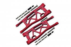 GPM SLE055 ALUMINIUM 6061-T6 FRONT LOWER ARMS TRAXXAS 1/8 4WD SLEDGE MONSTER TRUCK 95076-4 - RED - SLE055-R