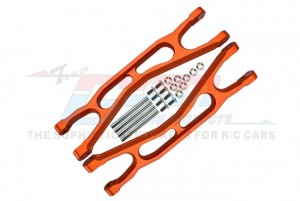 GPM TXM054F/RL ALUMINIUM 6061-T6 FRONT / REAR EXTENDED UPPER ARMS 1/5 RC TRAXXAS  4WD X-MAXX WIDEMAXX 8S MONSTER - ORANGE - TXM054F/RL-OR