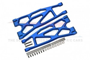 GPM TXM055F/RL ALUMINIUM 6061-T6 FRONT/REAR EXTENDED LOWER ARMS WIDEMAXX #7895 TRAXXAS 1/5 ELECTRIC 4WD X-MAXX 8S MONSTER TRUCK - BLUE - TXM055F/RL-B