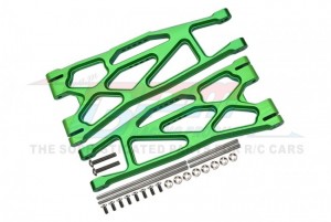 GPM TXM055F/RL ALUMINIUM 6061-T6 FRONT/REAR EXTENDED LOWER ARMS WIDEMAXX #7895 TRAXXAS 1/5 ELECTRIC 4WD X-MAXX 8S MONSTER TRUCK - GREEN - TXM055F/RL-G