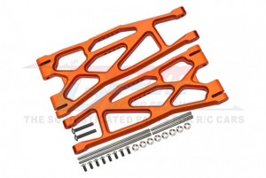 GPM TXM055F/RL ALUMINIUM 6061-T6 FRONT/REAR EXTENDED LOWER ARMS WIDEMAXX #7895 TRAXXAS 1/5 ELECTRIC 4WD X-MAXX 8S MONSTER TRUCK - ORANGE - TXM055F/RL-OR