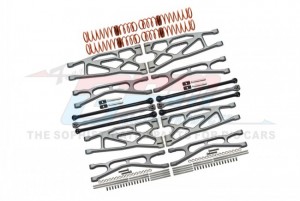 GPM TXM100L ALUMINUM & CARBON STEEL WIDEMAXX SUSPENSION KIT #7895  FOR 1/5 TRAXXAS X-MAXX 8S MONSTER - GUN SILVER - TXM100L-GS