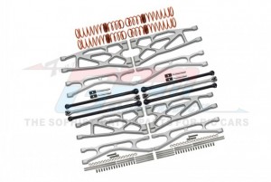 GPM TXM100L ALUMINUM & CARBON STEEL WIDEMAXX SUSPENSION KIT #7895  FOR 1/5 TRAXXAS X-MAXX 8S MONSTER - SILVER - TXM100L-S