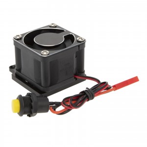 Aluminium High Speed Motor Heatsink Cooling Fan Radiator 1/8 RC Traxxas Sledge Monster Truck 95076-4 - Black - SLE-FAN02/BK