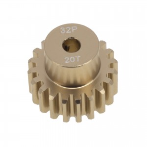 Hard Coating Aluminium 7075 3.17mm M0.8 32P Pinion Gear 11T - 20T 1/10 RC Crawler Car - PGH-20T
