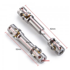 UNIVERSAL HD CVD Drive Shaft 1/14 Tamiya RC Tractor Truck Man Scania Benz Actros Truck - 47-57mm - CVD4757