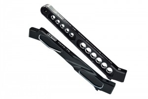 GPM MAL016FR ALUMINUM 7075-T6 FRONT & REAR CHASSIS BRACE  ARRMA 1/7 4WD LIMITLESS V2 SPEED BASH ROLLER ARA7116V2 - BLACK - MAL016FR-BK