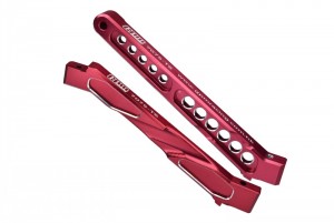 GPM MAL016FR ALUMINUM 7075-T6 FRONT & REAR CHASSIS BRACE  ARRMA 1/7 4WD LIMITLESS V2 SPEED BASH ROLLER ARA7116V2 - RED - MAL016FR-R