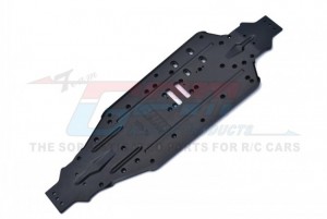 GPM SLE016 ALUMINUM 7075-T6 4mm MAIN CHASSIS PROTECTION PLATE TRAXXAS 1/8 4WD SLEDGE MONSTER TRUCK 95076-4 - BLACK - SLE016-BK