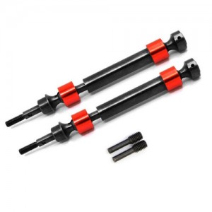 RCMODEL TXM-001 STEEL FRONT / REAR CVD DRIVESHAFT AXLES 8950 TRAXXAS 1/10 MAXX MONSTER 89076-4 - RED - TXM-001-RE