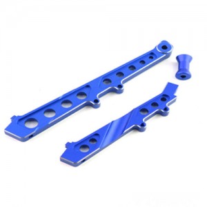 RCMODEL ALUMINIUM FRONT & REAR CHASSIS BRACE W/ COLLAR ARA320511 1/7 ARRMA LIMITLESS ARA109011 / INFRACTION 6S BLX ARA7615V2 - BLUE - MAF-016FR/BU