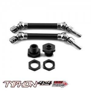 ALU FRONT / REAR CVD Drive Shaft 1/8 ARRMA Typhon V3 3S BLX Mega 550 Buggy ARA4206V3 - BLACK - TYO-001/BK