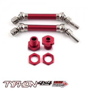 ALU FRONT / REAR CVD Drive Shaft 1/8 ARRMA Typhon V3 3S BLX Mega 550 Buggy ARA4206V3 - RED - TYO-001/RE
