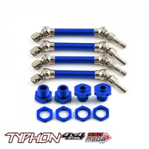 ALU FRONT & REAR CVD Drive Shaft 1/8 ARRMA Typhon V3 3S BLX Mega 550 Buggy ARA4206V3 - BLUE - TYO-002/BU