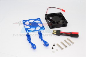GPM TXM018FAN ALUMINIUM MOTOR HEATSINK WITH COOLING FAN FOR 6S TRAXXAS XMAXX 6S - Blue - TXM018FAN-B