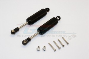 ALUMINIUM FRONT/REAR INTERNAL SHOCKS (92MM) WITH ENGRAVING -   AXIAL SCX10 II - Black - SCX2095X-BK