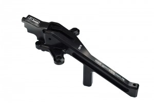 GPM SLE016F ALUMINUM 7075-T6 FRONT CHASSIS BRACE TRAXXAS 1/8 4WD SLEDGE MONSTER TRUCK 95076-4 - BLACK - SLE016F-BK