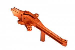 GPM SLE016R-R ALUMINUM 7075-T6 REAR CHASSIS BRACE TRAXXAS 1/8 4WD SLEDGE MONSTER TRUCK 95076-4 - ORANGE - SLE016R-OR