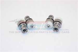 ALUMINIUM FRONT REAR MAGNET BODY MOUNT -   AXIAL SCX10 II - Gun silver - SCX2201FR-GS