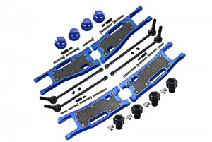 GPM Full Suspension Set With Steel CVD For TRAXXAS 1/8 4WD SLEDGE MONSTER TRUCK 95076-4 - BLUE - SLE55561033-B