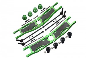 GPM Full Suspension Set With Steel CVD For TRAXXAS 1/8 4WD SLEDGE MONSTER TRUCK 95076-4 - GREEN - SLE55561033-G