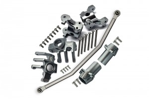 GPM RBX192122 Aluminium Front C-Hubs /  Front & Rear Kncukle Arm W/ Steering Rod Axial Racing AXIAL 1/10 4WD RBX10 RYFT BRUSHLESS ROCK BOUNCER AXI03005 - GUN SILVER - RBX192122-GS