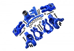 GPM LU419212248 Combo Set Front & Rear Knuckle Arm / Steering Assembly For LOSI 1/10 4WD LASERNUT TENACITY ULTRA 4 ROCK RACER LOS03028 - BLUE - LU419212248-B