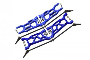 GPM LU40555694 Front & Rear Supsnesion Arm With CVD Set For LOSI 1/10 4WD LASERNUT TENACITY ULTRA 4 ROCK RACER LOS03028 - BLUE - LU40555694-B