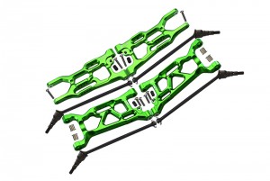 GPM LU40555694 Front & Rear Supsnesion Arm With CVD Set For LOSI 1/10 4WD LASERNUT TENACITY ULTRA 4 ROCK RACER LOS03028 - GREEN - LU40555694-G